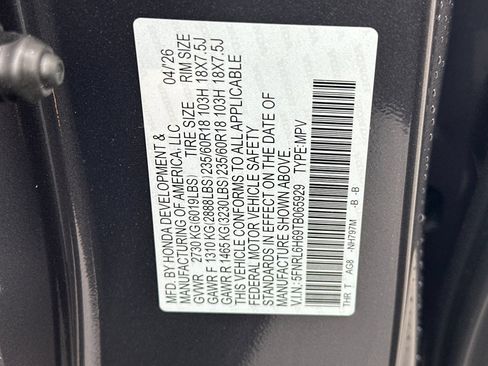 New 2026 Honda Odyssey EX-L image 34