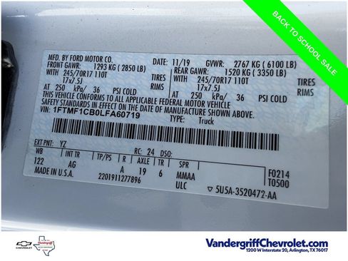 Used 2020 Ford F150 XL w/ Equipment Group 101A Mid RWD image 28