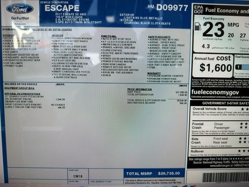 Used 2017 Ford Escape SE AWD/4WD image 25