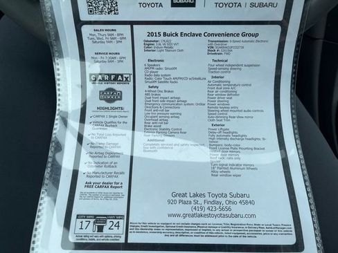 Used 2015 Buick Enclave Convenience FWD image 27