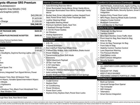 Used 2022 Toyota 4Runner SR5 Premium w/ Moonroof Package image 2