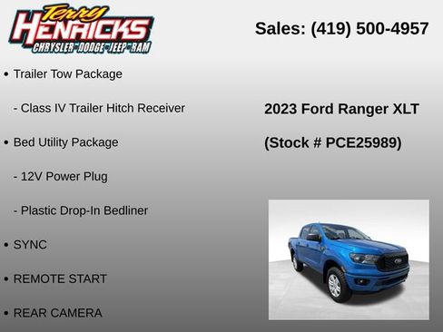 Used 2023 Ford Ranger XLT w/ Trailer Tow Package AWD/4WD image 12