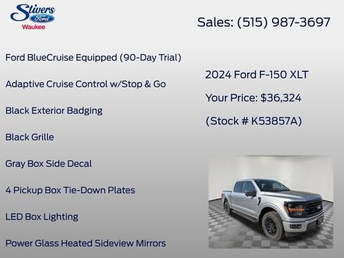 Used 2024 Ford F150 XLT w/ Equipment Group 302A MID AWD/4WD image 28