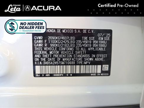 Certified 2025 Acura ADX A-Spec AWD/4WD image 27