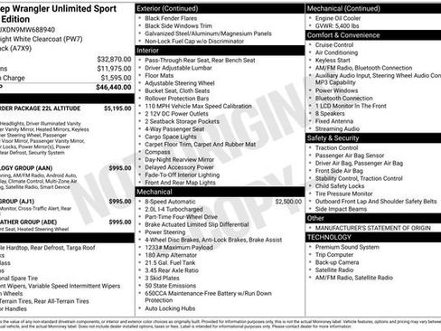 Used 2021 Jeep Wrangler Unlimited Sport AWD/4WD image 8