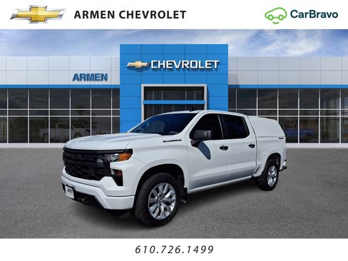 Certified 2022 Chevrolet Silverado 1500 Custom w/ LPO, Dark Essentials Package AWD/4WD image 1