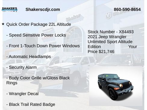 Used 2021 Jeep Wrangler Unlimited Sport image 12