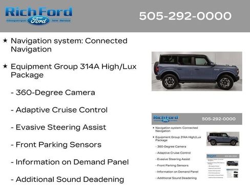 Certified 2024 Ford Bronco Outer Banks AWD/4WD image 27