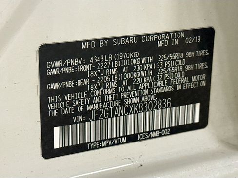 Used 2019 Subaru Crosstrek 2.0i Limited w/ Moonroof Package w/Navigation image 39