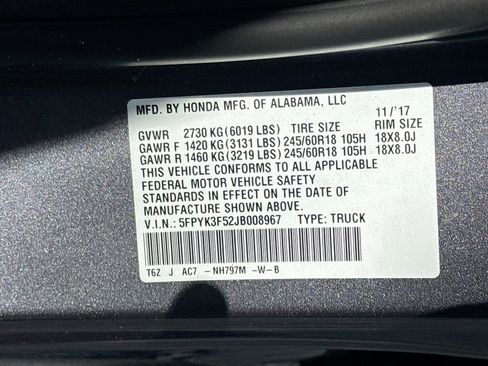 Used 2018 Honda Ridgeline RTL image 32