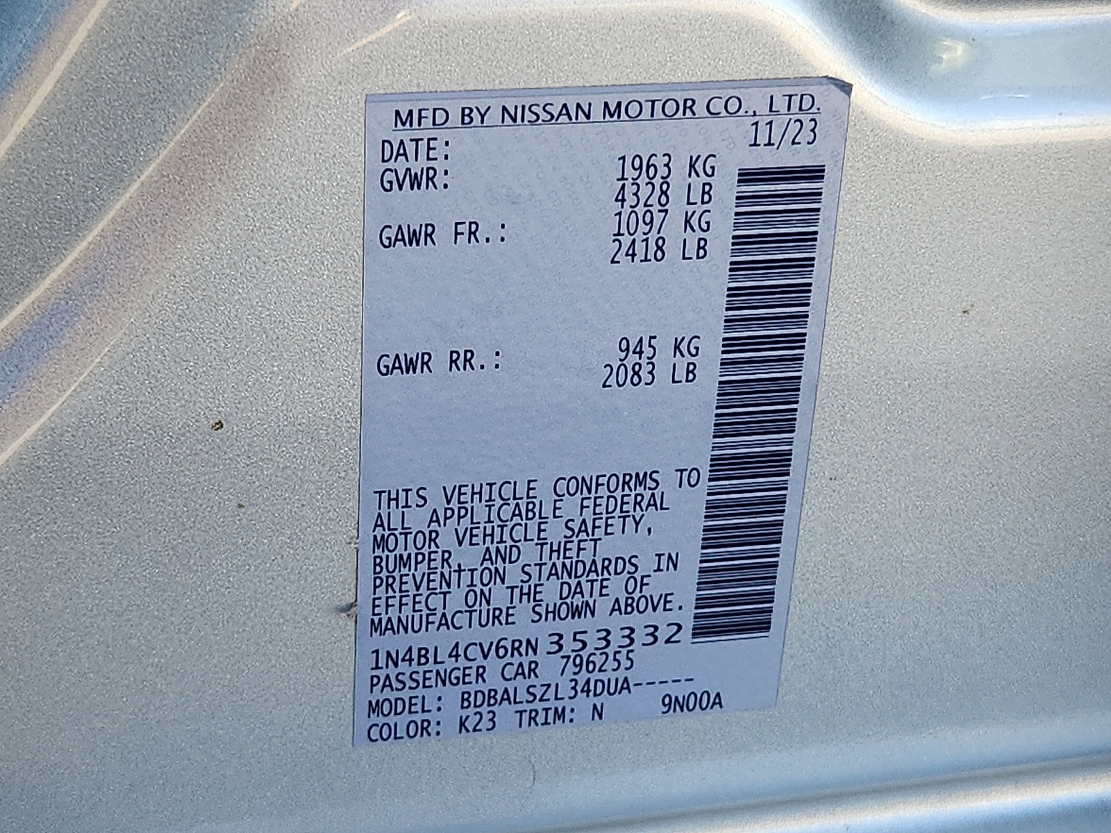 Used 2024 Nissan Altima 2.5 SR FWD image 26