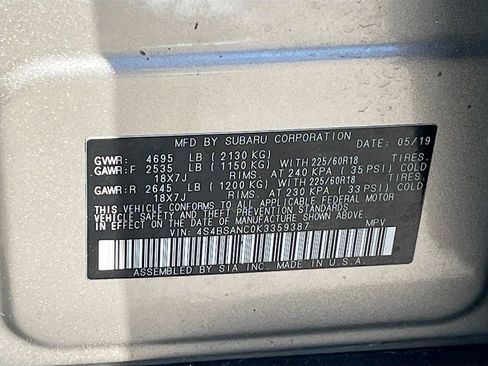 Used 2019 Subaru Outback 2.5i Limited image 33