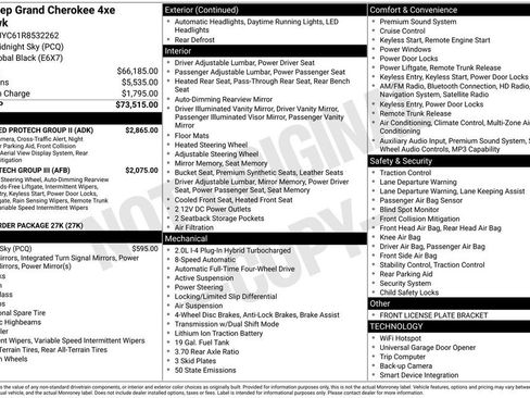 New 2024 Jeep Grand Cherokee Trailhawk w/ Advanced Protech Group II image 6