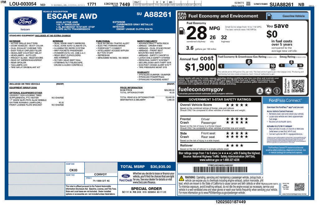 Used 2025 Ford Escape Active AWD/4WD image 16
