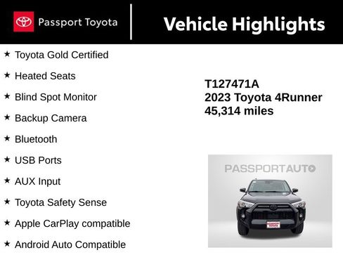 Certified 2023 Toyota 4Runner SR5 Premium w/ Moonroof Package image 14