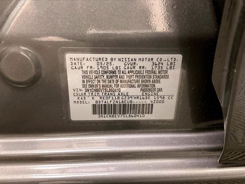 Certified 2025 Nissan Versa SV w/ Trunk Package image 29