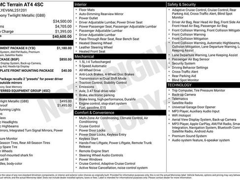 Used 2022 GMC Terrain AT4 w/ Infotainment Package II AWD/4WD image 37