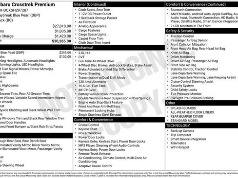 Certified 2025 Subaru Crosstrek 2.0i Premium image 27