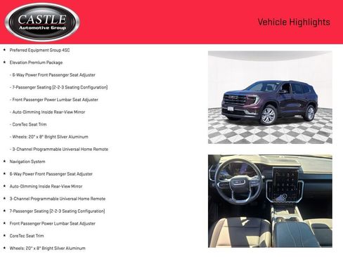 New 2025 GMC Acadia Elevation w/ Elevation Premium Package FWD image 3