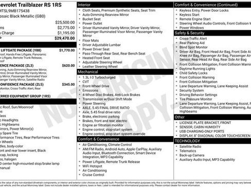 Used 2021 Chevrolet TrailBlazer RS w/ Sun and Liftgate Package image 1
