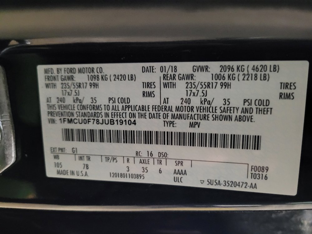 Used 2018 Ford Escape S FWD image 33