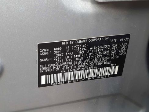 Used 2022 Subaru Ascent Limited w/ Technology Package image 38