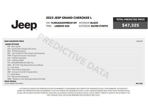 Used 2023 Jeep Grand Cherokee L Laredo image 2