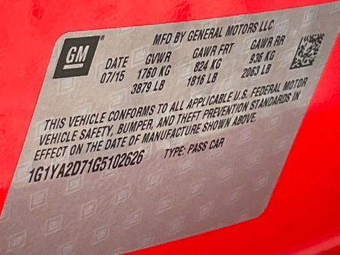Used 2016 Chevrolet Corvette Stingray Coupe w/ Battery Protection Package RWD image 34