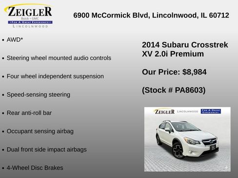 Used 2014 Subaru Crosstrek 2.0i Premium AWD/4WD image 6
