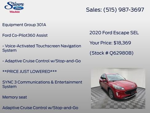 Used 2020 Ford Escape SEL AWD/4WD image 8