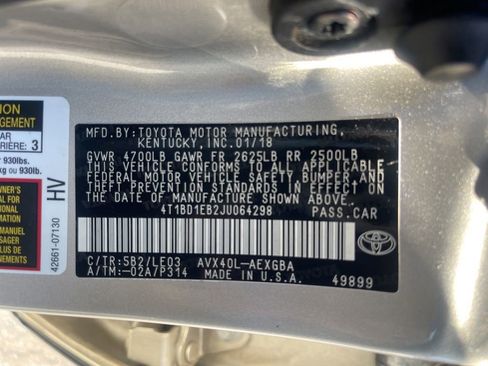 Used 2018 Toyota Avalon XLE Premium w/ Carpet Mat Package FWD image 32