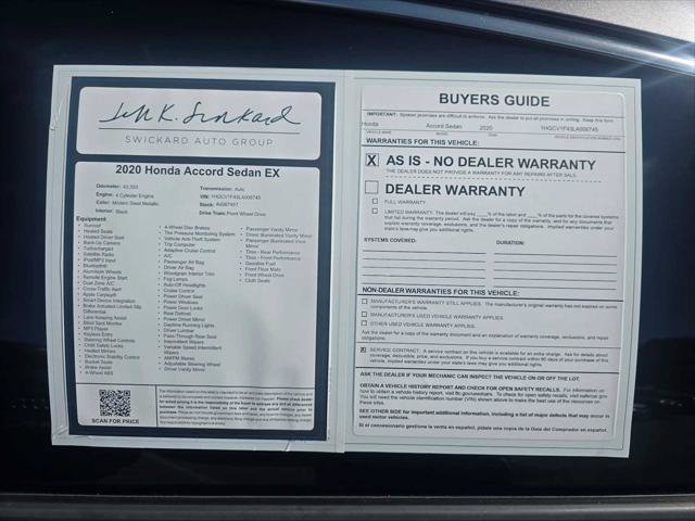 Used 2020 Honda Accord EX image 15