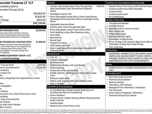 Used 2016 Chevrolet Traverse LT w/ Traveler's Package image 4