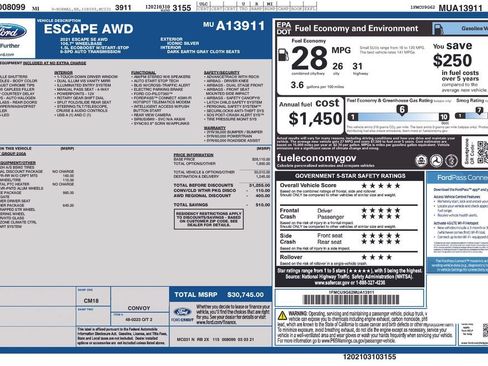 Used 2021 Ford Escape SE w/ Convenience Package AWD/4WD image 28