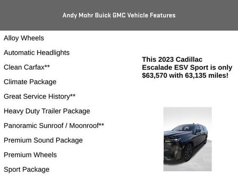 Used 2023 Cadillac Escalade ESV Sport AWD/4WD image 8