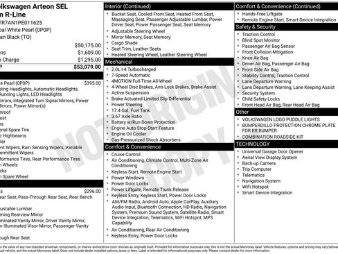 Certified 2023 Volkswagen Arteon SEL Premium AWD/4WD image 54