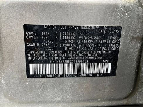 Used 2016 Subaru Outback 2.5i Premium AWD/4WD image 17