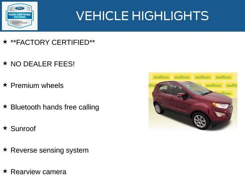 Used 2021 Ford EcoSport SE FWD image 12