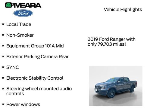 Used 2019 Ford Ranger XL w/ Equipment Group 101A Mid AWD/4WD image 8
