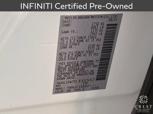 Certified 2026 INFINITI QX60 Sport w/ Dark Cargo Package image 34