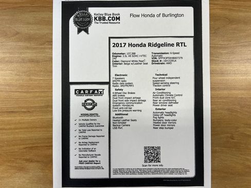 Used 2017 Honda Ridgeline RTL image 37