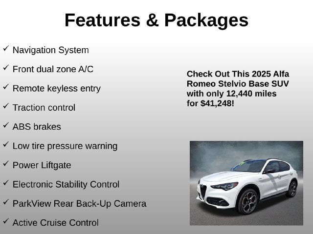 Used 2025 Alfa Romeo Stelvio Sprint w/ Veloce Package AWD/4WD image 4