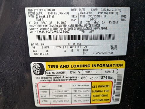 Certified 2021 Ford Expedition XL AWD/4WD image 22