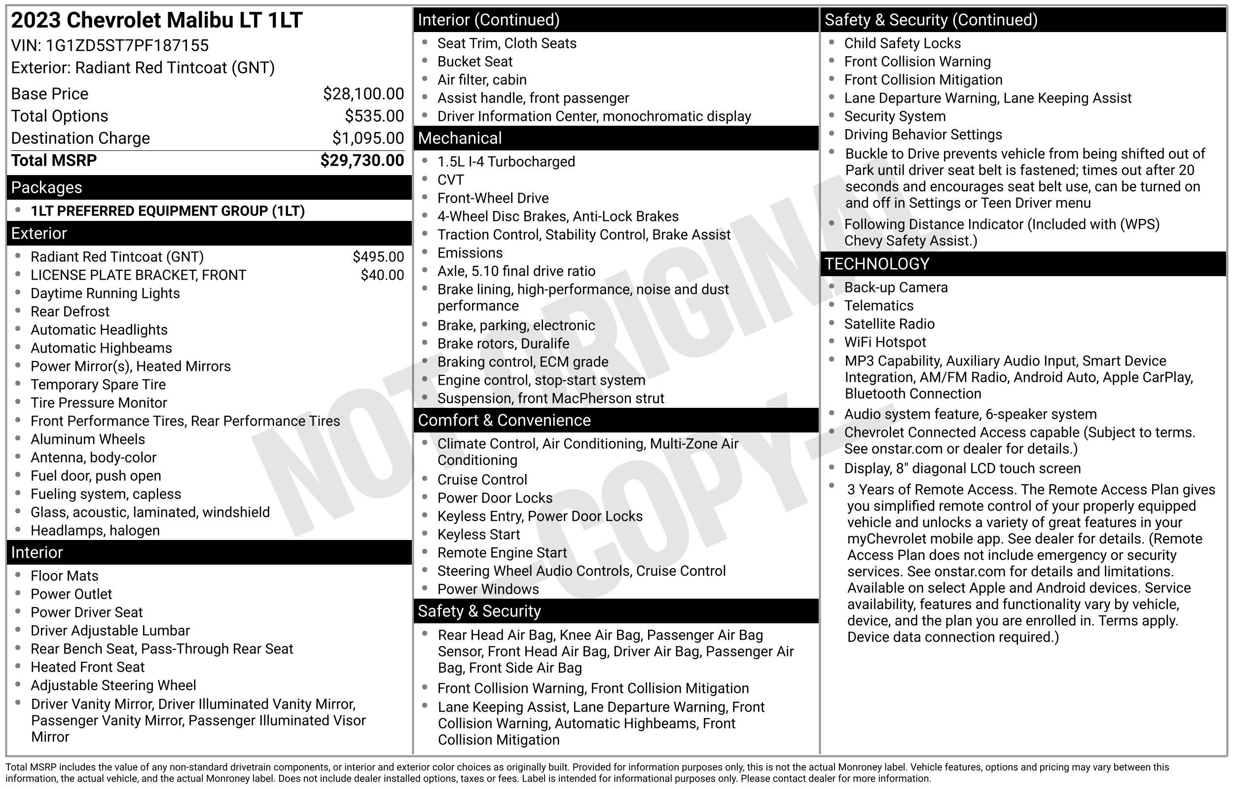 Used 2023 Chevrolet Malibu LT FWD image 3