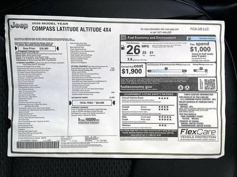New 2026 Jeep Compass Latitude image 14