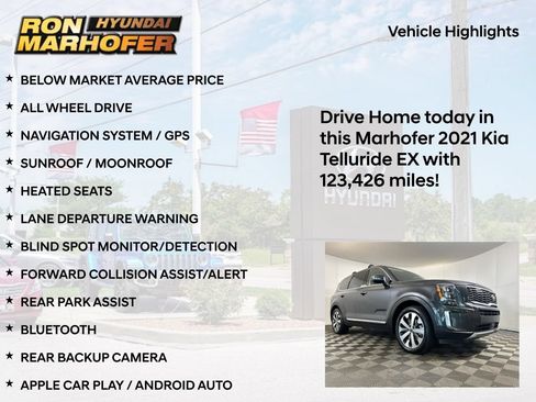 Used 2021 Kia Telluride EX w/ EX Premium Package AWD/4WD image 15