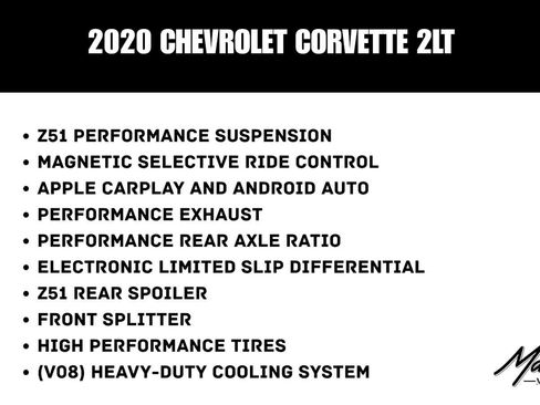Used 2020 Chevrolet Corvette Stingray Preferred Cpe w/ 2LT Preferred Equipment Group RWD image 2