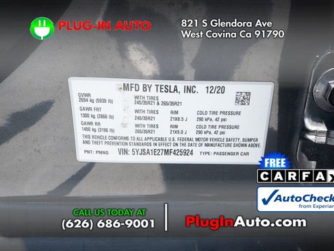 Used 2021 Tesla Model S Long Range Plus AWD/4WD image 11