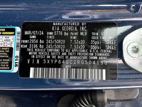 Used 2024 Kia Telluride S w/ S Sunroof Package FWD image 16