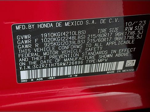 Used 2024 Honda HR-V EX-L image 12